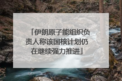 伊朗原子能组织负责人称该国核计划仍在继续强力推进