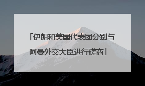 伊朗和美国代表团分别与阿曼外交大臣进行磋商