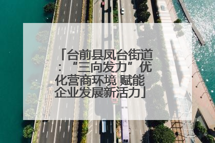 台前县凤台街道：“三向发力”优化营商环境 赋能企业发展新活力