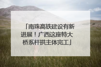 南珠高铁建设有新进展！广西这座特大桥系杆拱主体完工