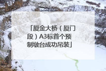 厦金大桥（厦门段）A3标首个预制墩台成功吊装