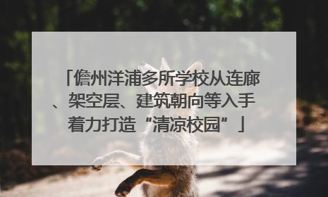 儋州洋浦多所学校从连廊、架空层、建筑朝向等入手 着力打造“清凉校园”