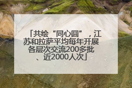 共绘“同心圆”，江苏和拉萨平均每年开展各层次交流200多批、近2000人次