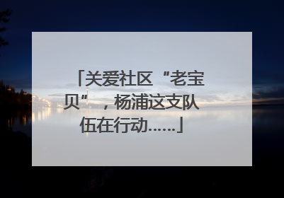 关爱社区“老宝贝”，杨浦这支队伍在行动……