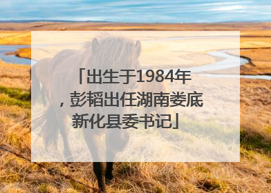 出生于1984年，彭韬出任湖南娄底新化县委书记
