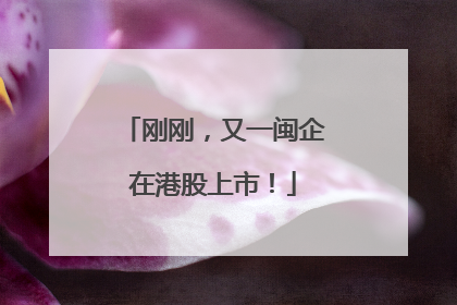 刚刚，又一闽企在港股上市！