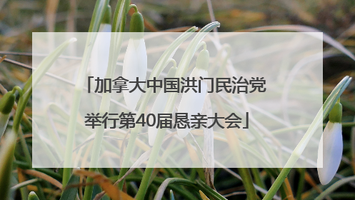 加拿大中国洪门民治党举行第40届恳亲大会