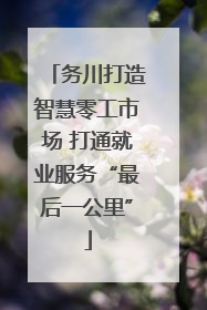 务川打造智慧零工市场 打通就业服务“最后一公里”