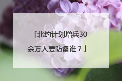 北约计划增兵30余万人要防备谁？