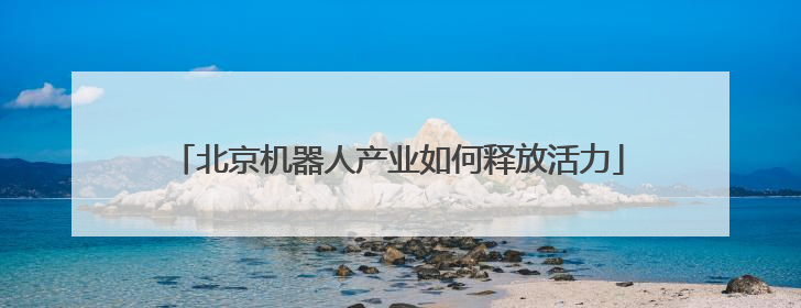 北京机器人产业如何释放活力