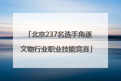 北京237名选手角逐文物行业职业技能竞赛