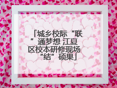 城乡校际“联”通梦想 江夏区校本研修现场“结”硕果