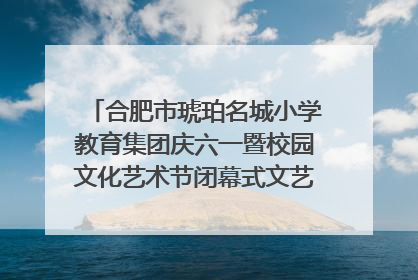 合肥市琥珀名城小学教育集团庆六一暨校园文化艺术节闭幕式文艺汇演圆满举行