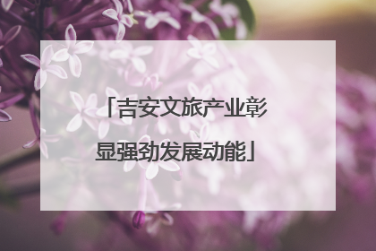 吉安文旅产业彰显强劲发展动能