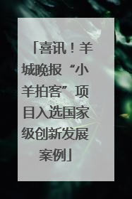 喜讯！羊城晚报“小羊拍客”项目入选国家级创新发展案例