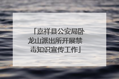 嘉祥县公安局卧龙山派出所开展禁毒知识宣传工作
