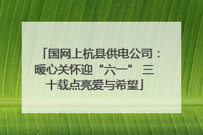 国网上杭县供电公司：暖心关怀迎“六一” 三十载点亮爱与希望