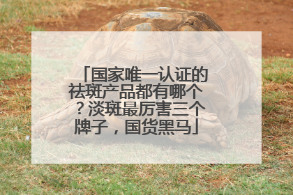 国家唯一认证的祛斑产品都有哪个？淡斑最厉害三个牌子，国货黑马
