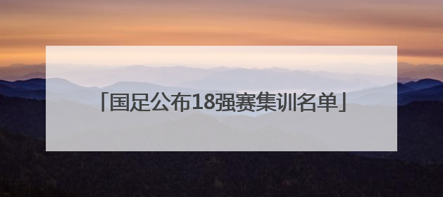 国足公布18强赛集训名单