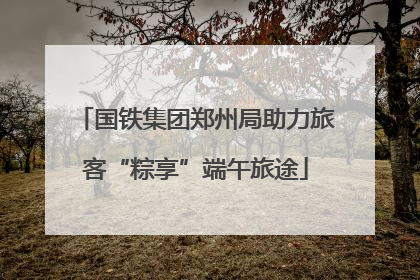 国铁集团郑州局助力旅客“粽享”端午旅途