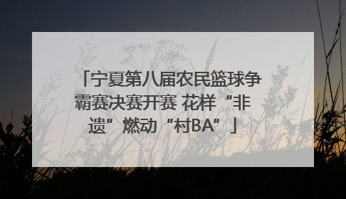 宁夏第八届农民篮球争霸赛决赛开赛 花样“非遗”燃动“村BA”