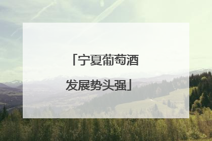 宁夏葡萄酒发展势头强