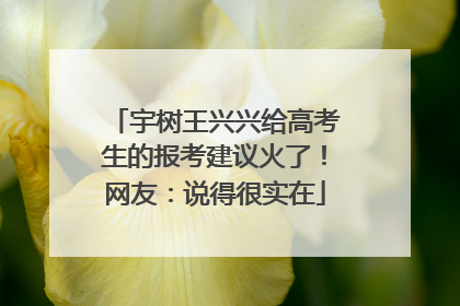 宇树王兴兴给高考生的报考建议火了！网友：说得很实在