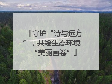 守护“诗与远方”，共绘生态环境“美丽画卷”