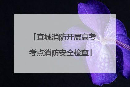 宜城消防开展高考考点消防安全检查