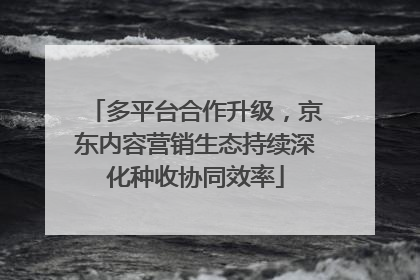 多平台合作升级，京东内容营销生态持续深化种收协同效率