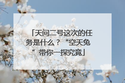 天问二号这次的任务是什么？“空天兔”带你一探究竟