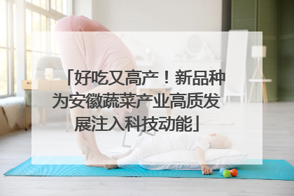 好吃又高产！新品种为安徽蔬菜产业高质发展注入科技动能