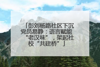 彭刘杨路社区下沉党员易静：语言赋能“老汉味”，架起社校“共建桥”