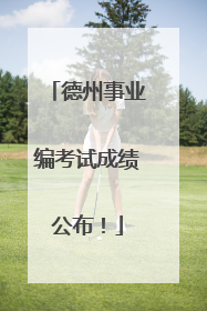 德州事业编考试成绩公布！