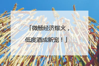 微醺经济爆火，低度酒成新宠！