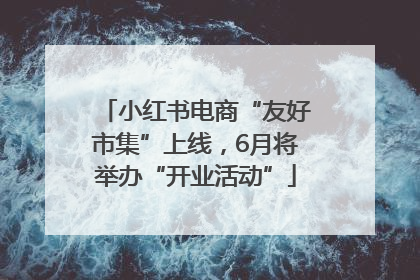 小红书电商“友好市集”上线，6月将举办“开业活动”