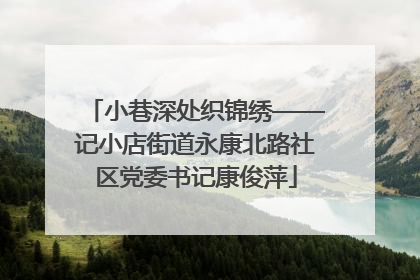 小巷深处织锦绣——记小店街道永康北路社区党委书记康俊萍