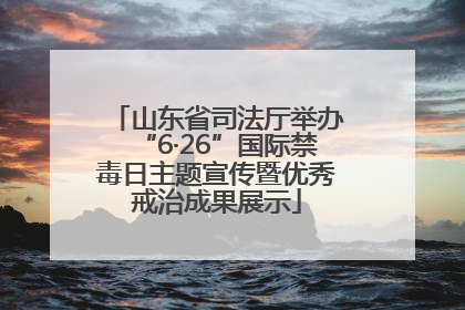 山东省司法厅举办“6·26”国际禁毒日主题宣传暨优秀戒治成果展示