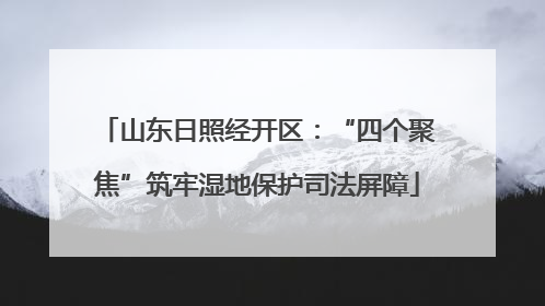 山东日照经开区：“四个聚焦”筑牢湿地保护司法屏障