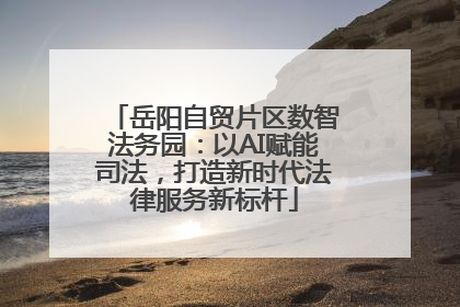 岳阳自贸片区数智法务园：以AI赋能司法，打造新时代法律服务新标杆