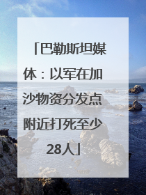 巴勒斯坦媒体：以军在加沙物资分发点附近打死至少28人