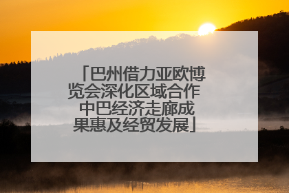 巴州借力亚欧博览会深化区域合作 中巴经济走廊成果惠及经贸发展
