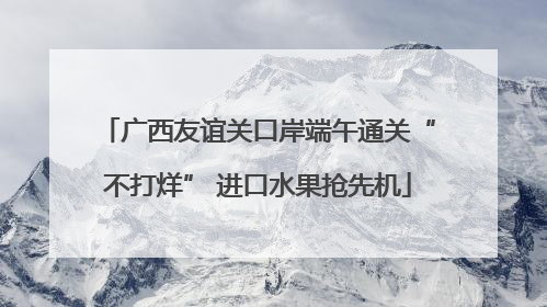 广西友谊关口岸端午通关“不打烊” 进口水果抢先机