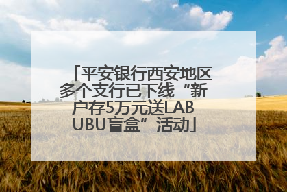 平安银行西安地区多个支行已下线“新户存5万元送LABUBU盲盒”活动
