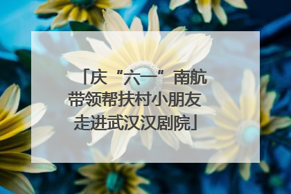 庆“六一”南航带领帮扶村小朋友走进武汉汉剧院