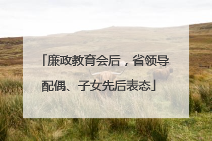 廉政教育会后，省领导配偶、子女先后表态