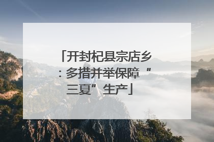 开封杞县宗店乡：多措并举保障“三夏”生产