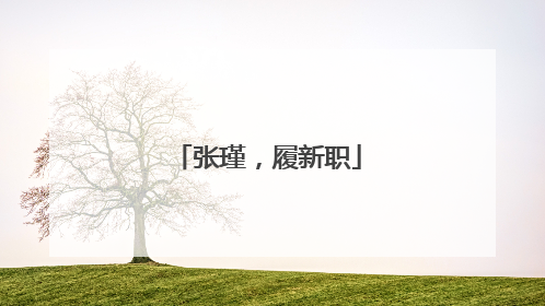 张瑾，履新职