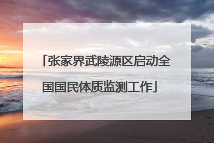 张家界武陵源区启动全国国民体质监测工作