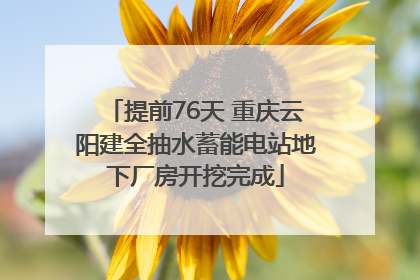 提前76天 重庆云阳建全抽水蓄能电站地下厂房开挖完成